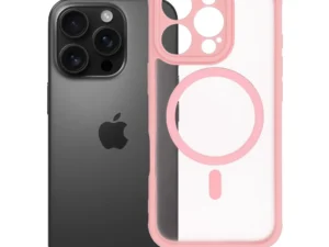 Case for iPhone 16 PRO Full Matte Mag Cover compatible with MagSafe light pink