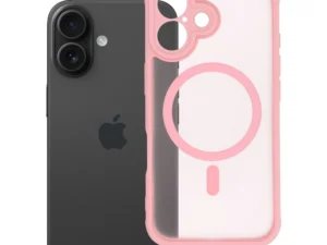 Case for iPhone 16 Full Matte Mag Cover compatible with MagSafe light pink