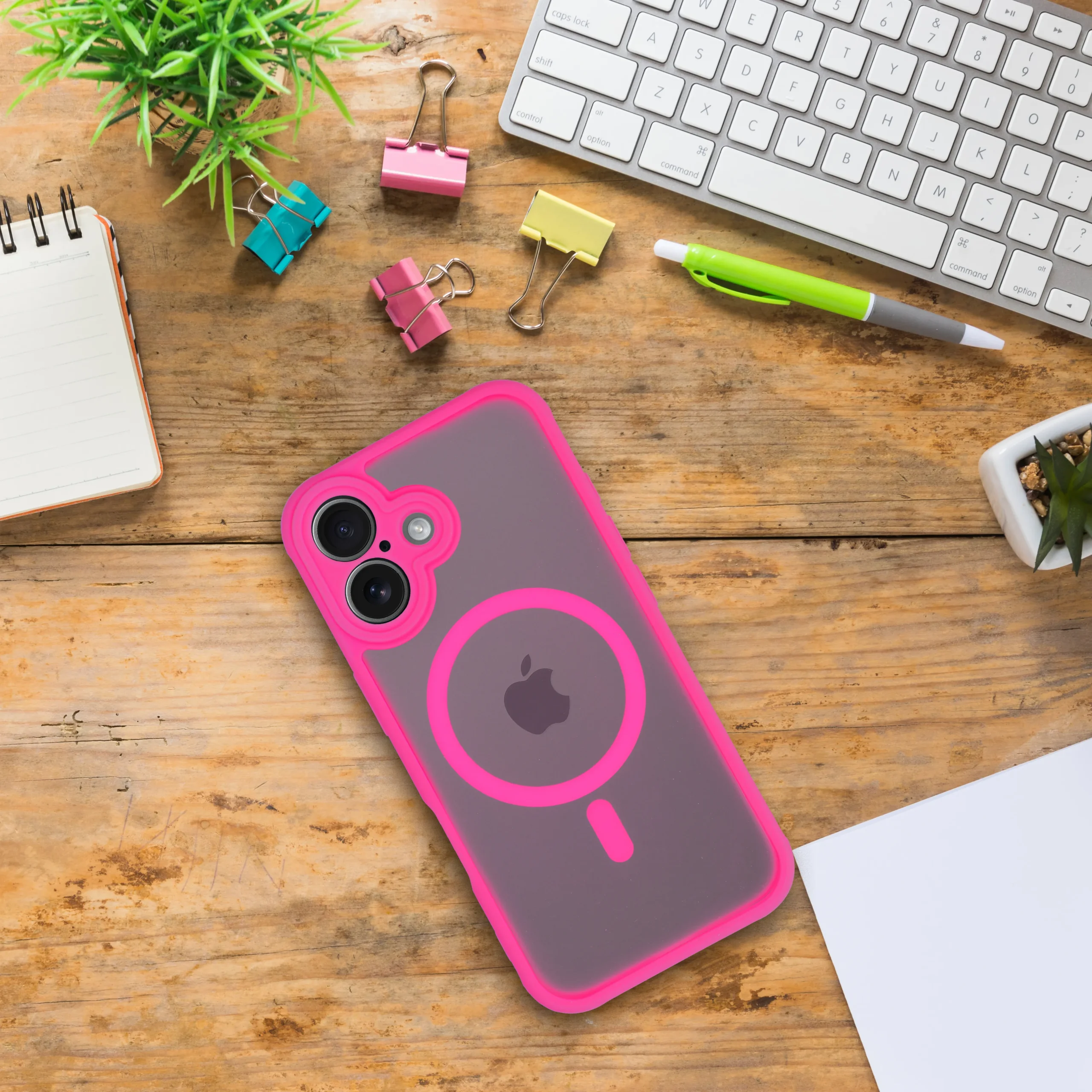 Case for iPhone 15 Full Matte Mag Cover compatible with MagSafe pink - 2. kép