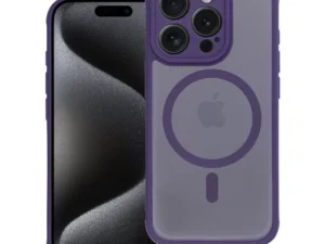 Case for iPhone 14 PRO Full Matte Mag Cover compatible with MagSafe purple