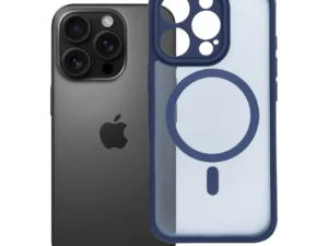 Case for iPhone 16 PRO Full Matte Mag Cover compatible with MagSafe blue