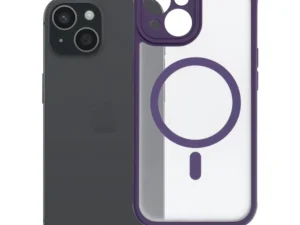 Case for iPhone 15 Full Matte Mag Cover compatible with MagSafe purple
