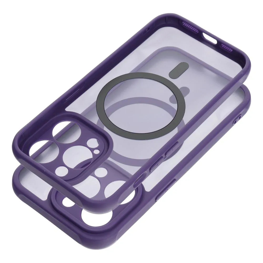Case for iPhone 15 Full Matte Mag Cover compatible with MagSafe purple - 2. kép