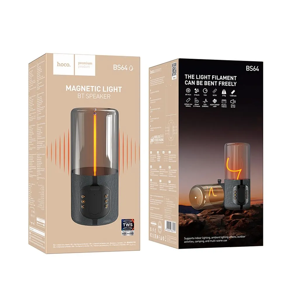 Wireless speaker 5W 3h IPX5 Hoco BS64 gray - Image 5