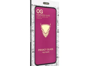 OG 6D Premium adatvédelmi üveg – iPhone 18 Pro Max-hoz, fekete
