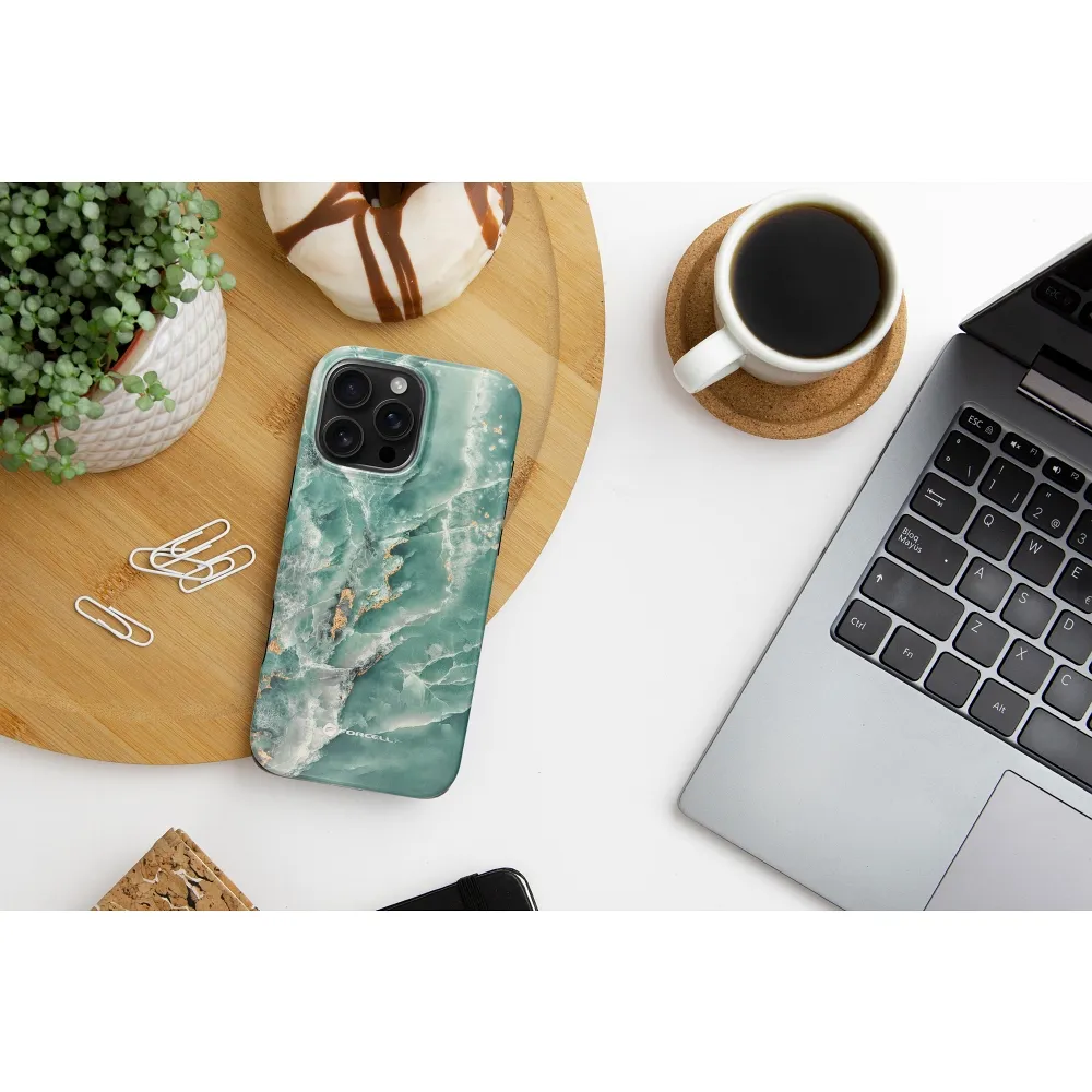 Case for iPhone 15 Forcell F-Protect Mirage compatible with Magsafe Military Drop-Test green marble - Image 12