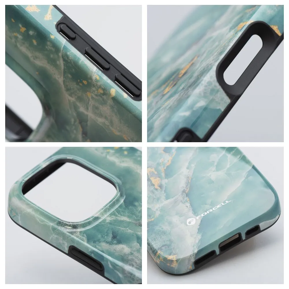 Case for iPhone 15 Forcell F-Protect Mirage compatible with Magsafe Military Drop-Test green marble - Image 8