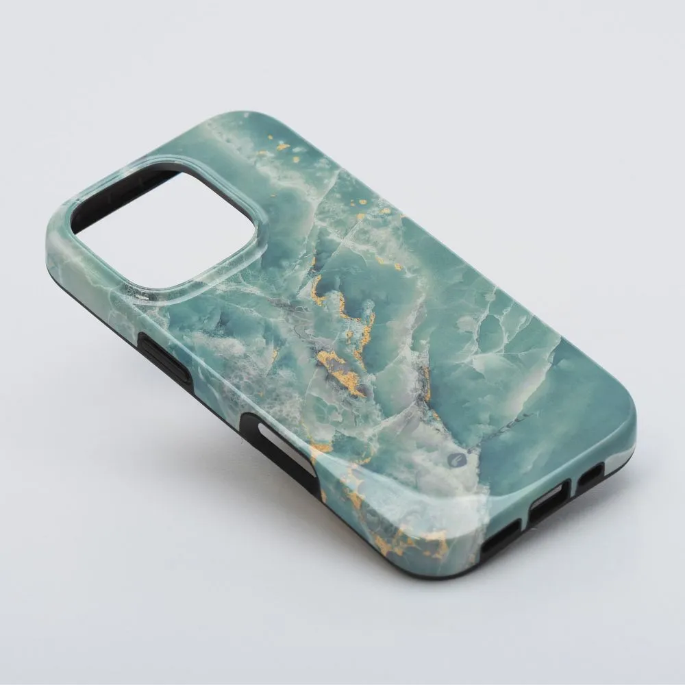 Case for iPhone 15 Forcell F-Protect Mirage compatible with Magsafe Military Drop-Test green marble - Image 5