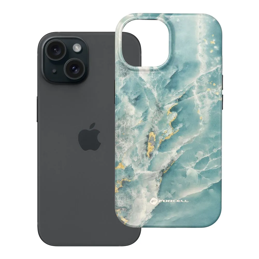 Case for iPhone 15 Forcell F-Protect Mirage compatible with Magsafe Military Drop-Test green marble - Image 13
