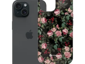 Case for iPhone 15 Forcell F-Protect Mirage compatible with Magsafe Military Drop-Test rose drama