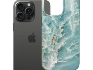 Case for iPhone 15 PRO MAX Forcell F-Protect Mirage compatible with Magsafe Military Drop-Test green marble