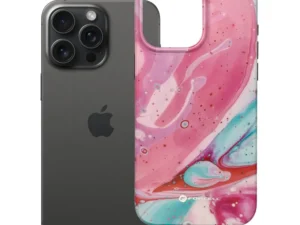 Case for iPhone 15 PRO MAX Forcell F-Protect Mirage compatible with Magsafe Military Drop-Test pink marble