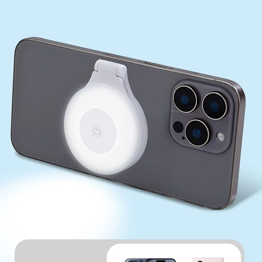 Magnetic phone stand with light compatible with MagSafe L8 white - Image 3