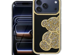 Case for iPhone 17 Pro / 18 Pro (low camera edge) Teddy Bear gold