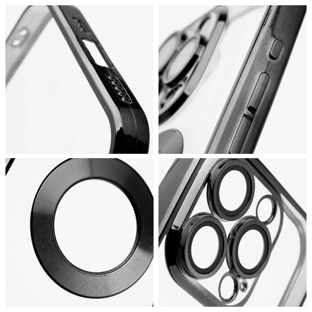 iPhone 17 Pro Max / 18 Pro Max tok (alacsony kameraszél) Glam fekete - Image 5