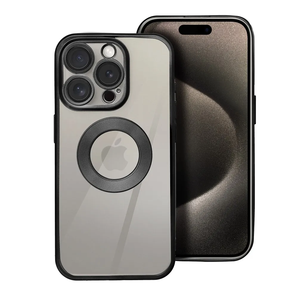 iPhone 17 Pro Max / 18 Pro Max tok (alacsony kameraszél) Glam fekete - Image 2