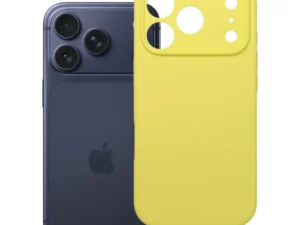 Case for iPhone 17 Pro / 18 Pro (low camera edge) Silicone 2mm (camera protection) yellow