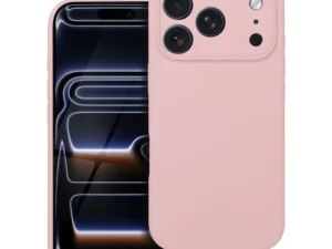 Case for iPhone 17 Pro / 18 Pro (low camera edge) Silicone 2mm (camera protection) compatible with MagSafe powder pink