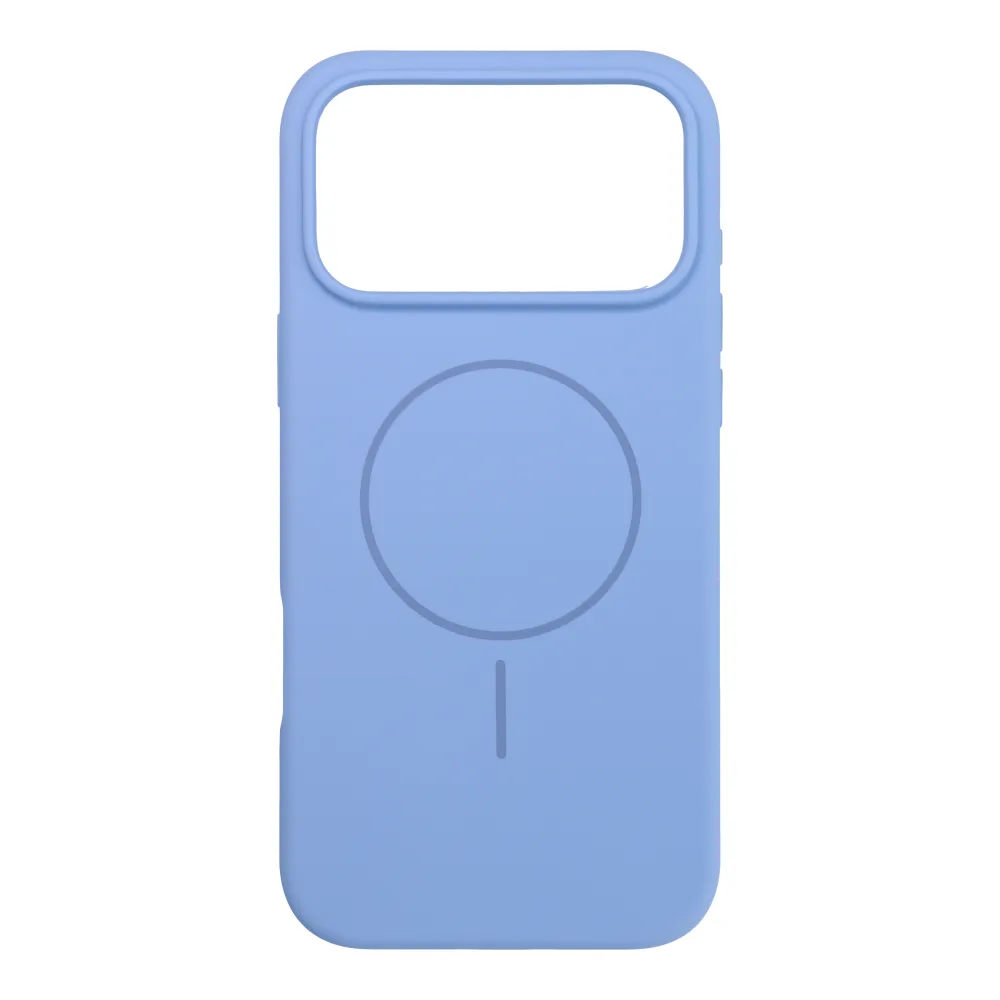 Case for iPhone 18 Pro Max / 17 Pro Max Silicone 2mm (camera protection) compatible with MagSafe light blue