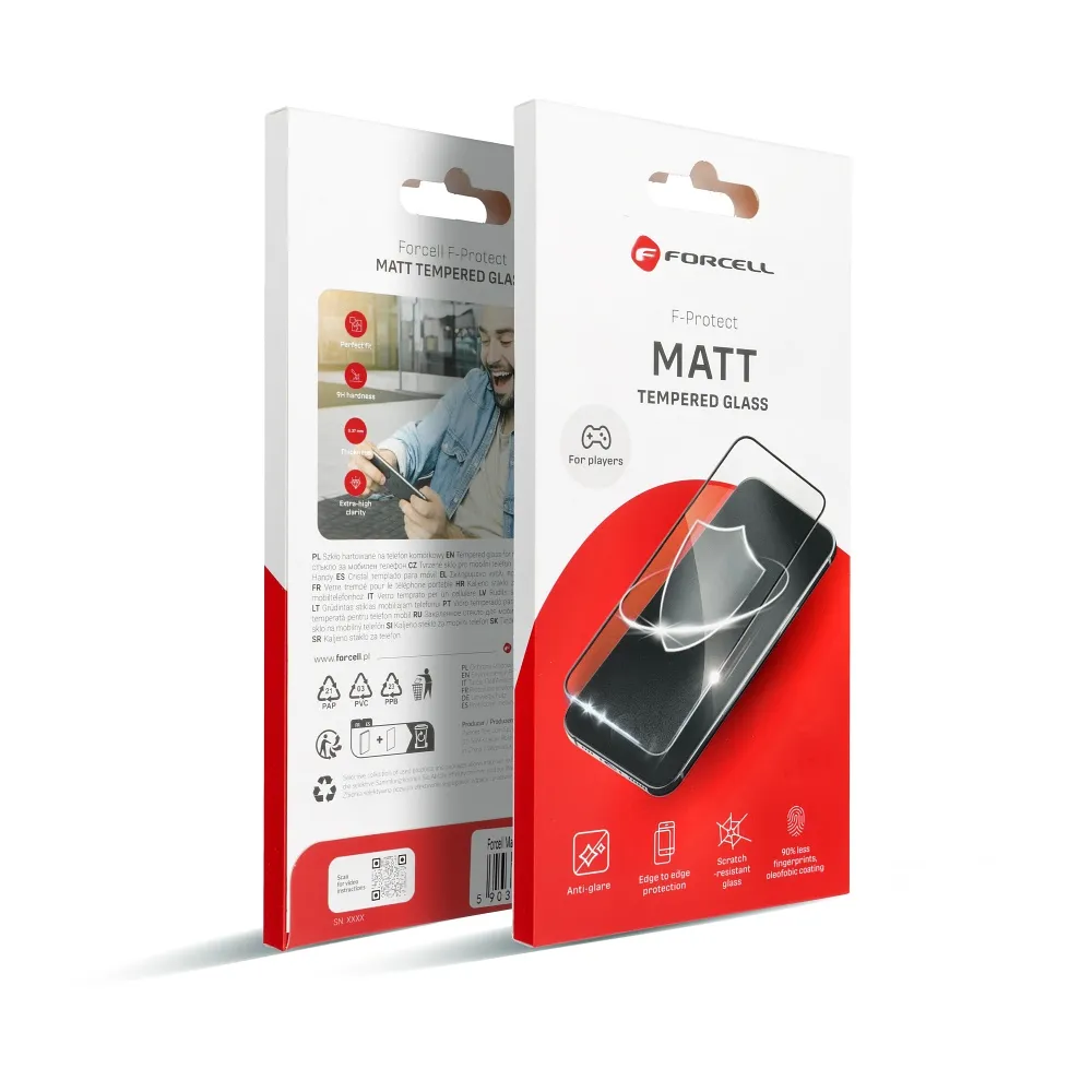 Tempered glass to iPhone 13 PRO MAX / 14 PLUS Forcell Matt Glass black