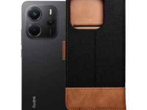 Flip case for Xiaomi Redmi NOTE 14 4G (GLOBAL - 163,25mm x 76,55mm x 8,16mm) Jeans Book black