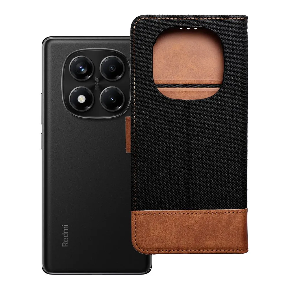 Flip case for Xiaomi Redmi NOTE 14 PRO 4G Jeans Book black