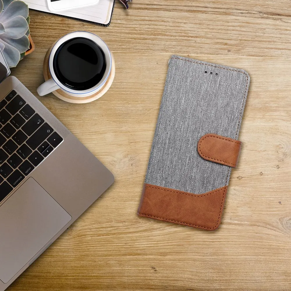 Flip case for Xiaomi Redmi NOTE 14 PRO 4G Jeans Book gray - Image 4
