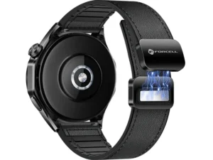 Samsung Galaxy Watch Forcell F-Design FS20 mágneses, környezetbarát bőrszíj, 20 mm, fekete
