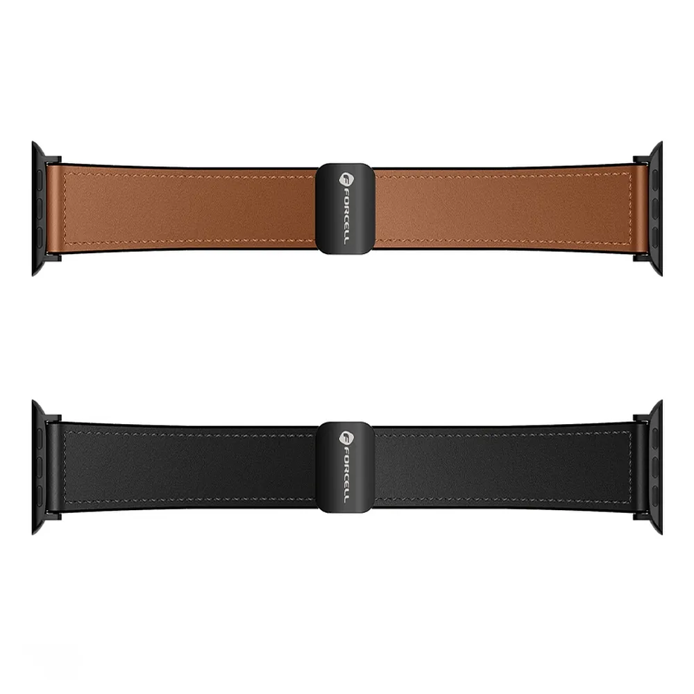 Strap to Apple Watch Forcell F-Design FA21 magnetic eco-friendly leather 42 / 44 / 45 / 49 mm brown - Image 7