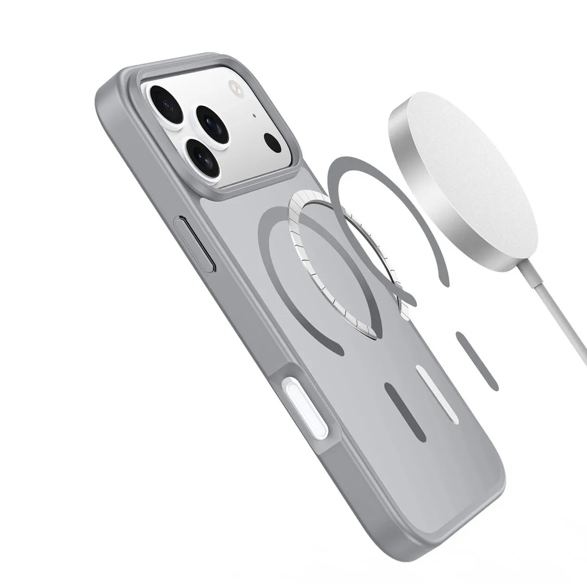 DUX DUCIS case YIND compatible with MagSafe for IPHONE 17 PRO MAX (Open Ring) grey - Image 3