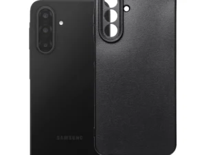Samsung A17 / A18 bőrtok, fekete