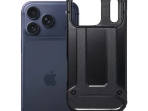 iPhone 18 Pro / 17 Pro tok, páncélozott, fekete