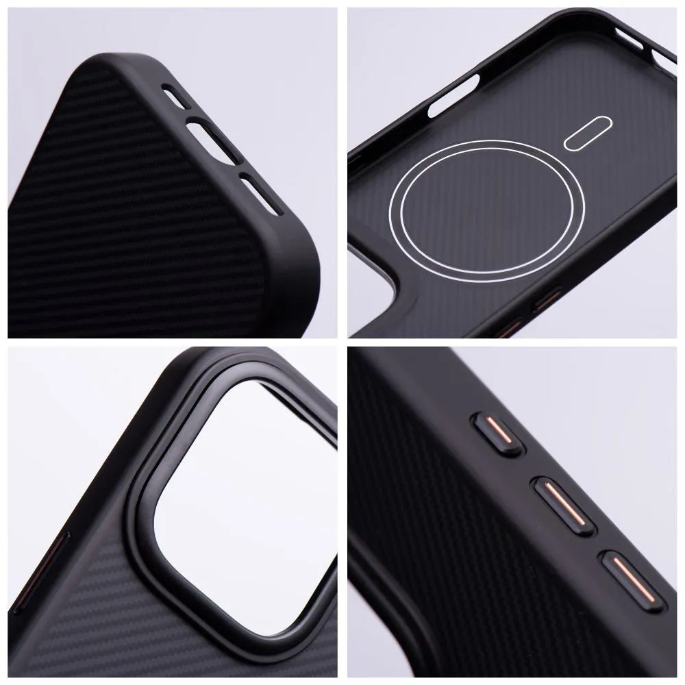 Case for iPhone 14 Carbon Elite Mag Cover compatible with MagSafe black - Image 5