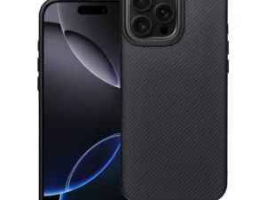 Case for iPhone 16 PRO MAX Carbon Elite Mag Cover compatible with MagSafe black
