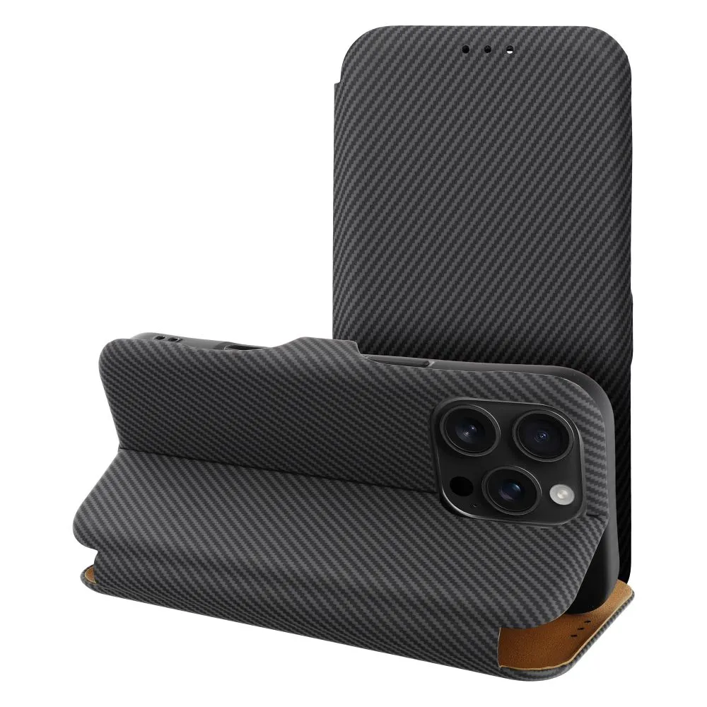 Flip case for iPhone 16 PLUS Folio Side Magnet black - 8. kép