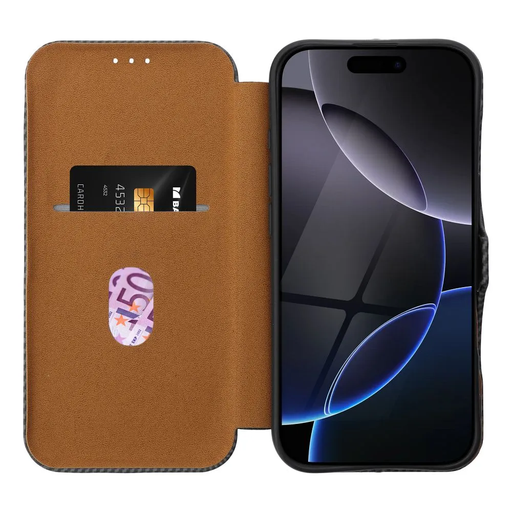 Flip case for iPhone 16 PLUS Folio Side Magnet black - 2. kép