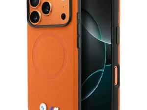BMW case for IPHONE 17 Pro compatible with MagSafe BMHMP17L25PFWSMO (PU FW Metal Logo) orange