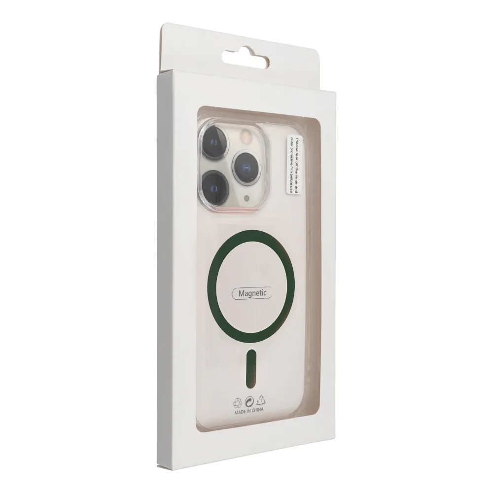 Case for iPhone 16 PRO MAX Drop Glue Colorful Ring Mag Cover compatible with MagSafe dark green - Image 4
