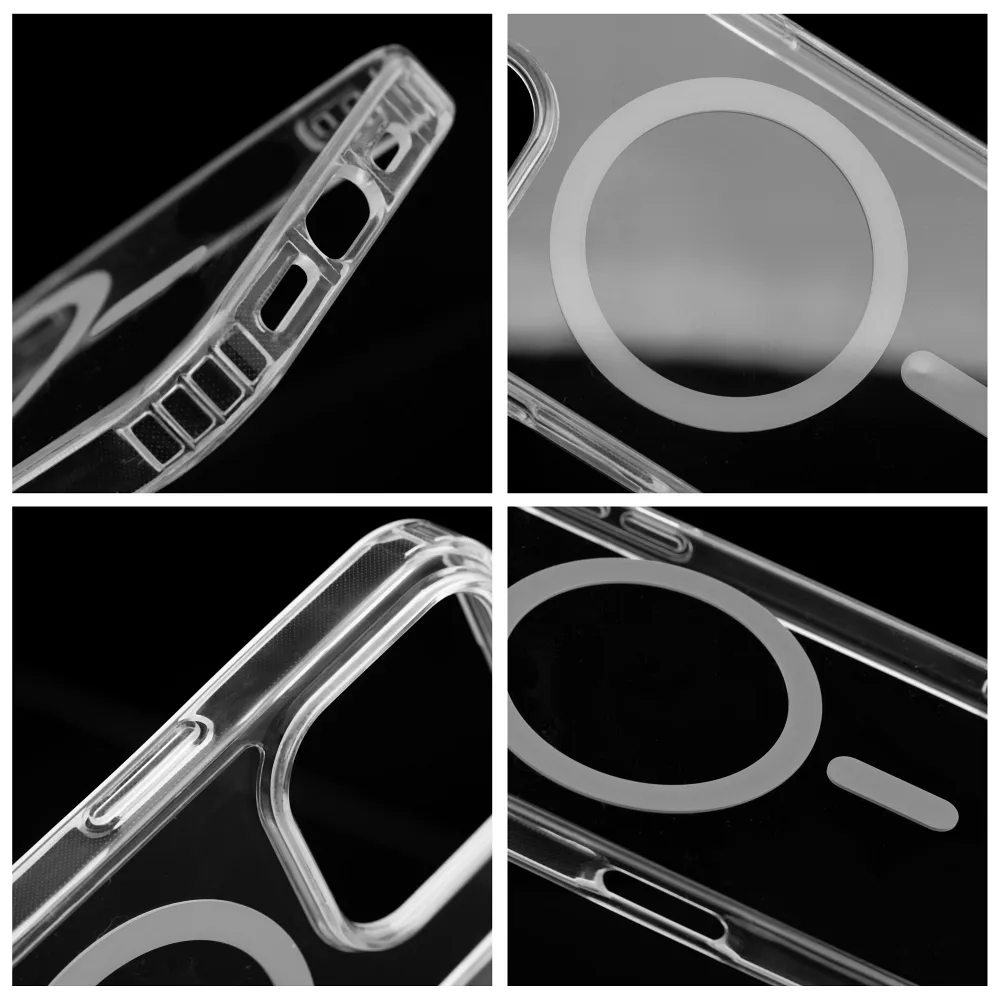 Case for iPhone 18 Pro / 17 Pro Drop Glue Colorful Ring Mag Cover compatible with MagSafe gray - Image 2