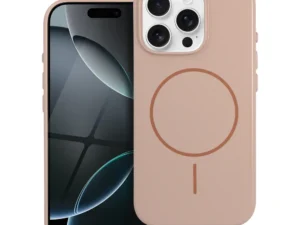 Case for iPhone 16 PLUS Premium Glossy Mag Cover compatible with MagSafe and Camera Control button desert gold