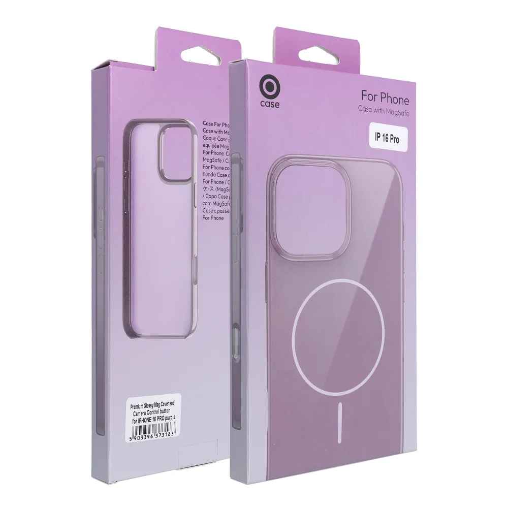 Case for iPhone 17 Pro Max / 18 Pro Max (low camera edge) Glossy Mag Cover compatible with MagSafe purple - Image 7
