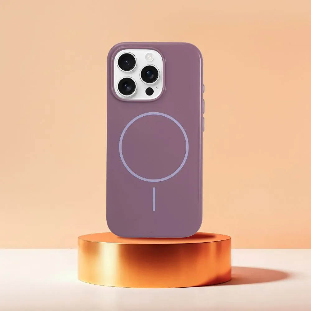 Case for iPhone 17 Pro Max / 18 Pro Max (low camera edge) Glossy Mag Cover compatible with MagSafe purple - Image 6