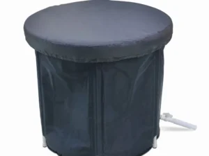Foldable portable inflatable bathtub 75 x 75 cm black