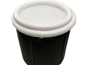 Foldable portable inflatable bathtub 75 x 80 cm black