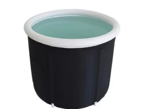 Foldable portable inflatable bathtub 80 x 79 cm black