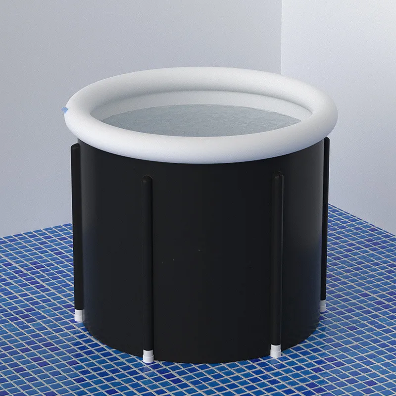 Foldable portable inflatable bathtub 80 x 79 cm black - Image 8