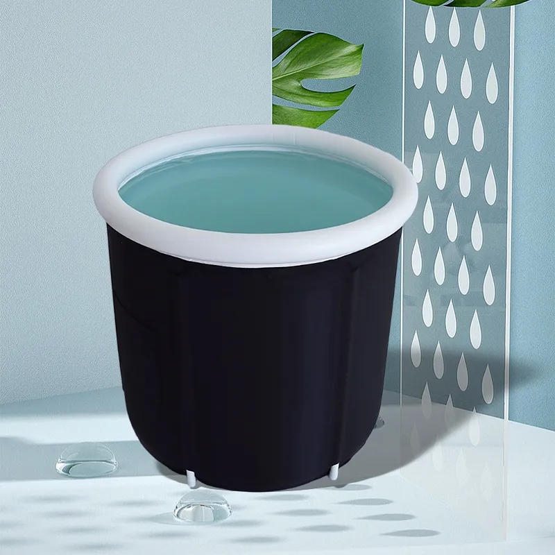 Foldable portable inflatable bathtub 80 x 79 cm black - Image 9