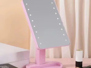 LED lamps vanity mirror pink