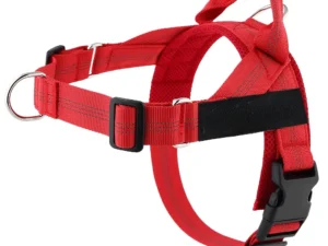 Dog harness REFLECTIVE SILK size M red