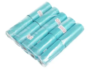 Plastic bags for dog excrement 10 rolls light blue